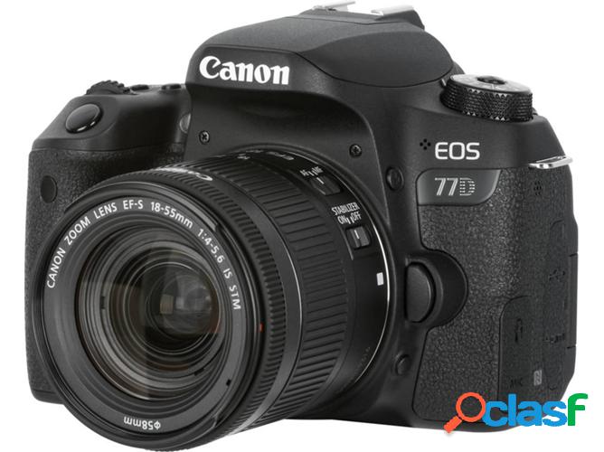 Kit Cámara Réflex CANON EOS77D+EF-S18-55 F4-5.6 IS STM (24