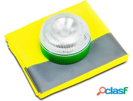 Linterna de Advertencia MOTORKIT V16 + Chaleco (Naranja -