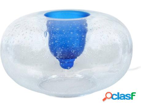 Lámpara de Mesa TOSEL Muna Boullegosa (Vidrio - Azul - 35 x