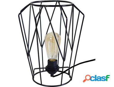 Lámpara de Mesa TOSEL Olympia Negra 25 x 28.5 cm