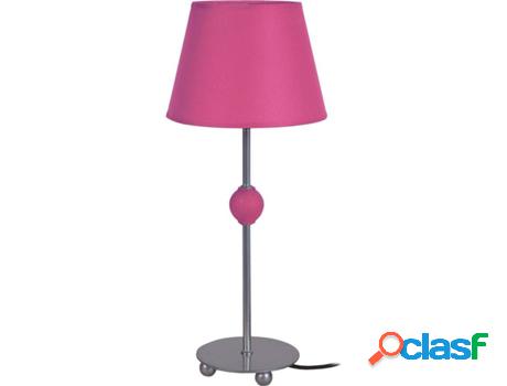 Lámpara de Mesa TOSEL Pio (Plateado, Rosa - E14 - Máx. 40W