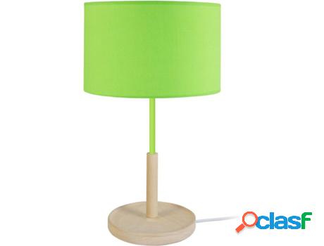 Lámpara de Mesa TOSEL Pistache (Verde Natural, Cilíndrico