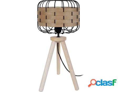 Lámpara de Mesa TOSEL Tressé.Bago R (Roble Natural, Negro