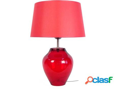 Lámpara de Mesa TOSEL Vase G Roja Transparente