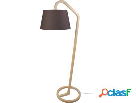 Lámpara de Pie TOSEL Mokuzai 50 cm (Natural, Marrón - E27