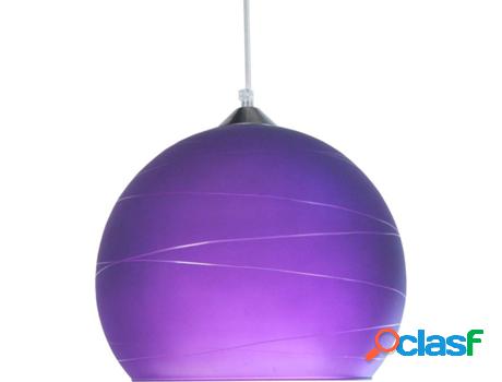 Lámpara de Suspensión TOSEL Globe Lignes (Morado - E27 -
