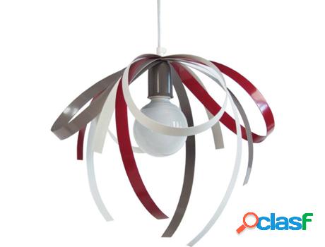 Lámpara de Suspensión TOSEL Loop Roja, Taupe y Blanca