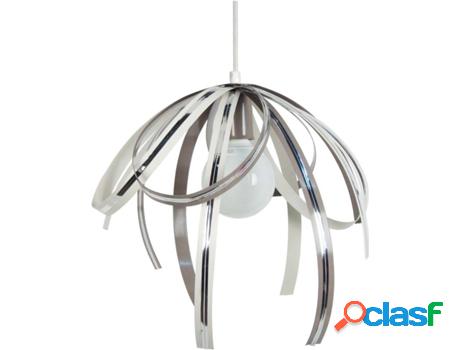 Lámpara de Suspensión TOSEL Loop Taupe, Blanca y Plateada