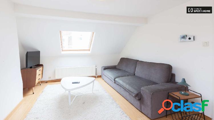 Luminoso apartamento de 1 dormitorio en alquiler en Ixelles