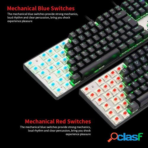 MOTOSPEED CK104 Teclado mecánico para juegos USB con cable