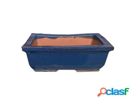 Maceta bonsai ceramica azul n2 22x15 cm