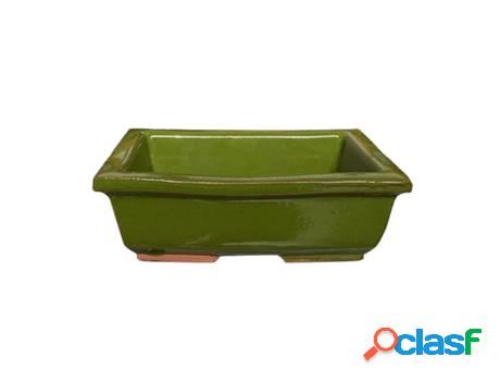 Maceta bonsai ceramica verde n2 22x15 cm