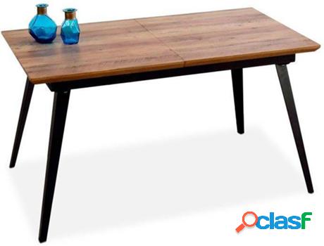 Mesa de Comedor ABECEDARIO -negro (Metal - 140-180 x 77 x 80