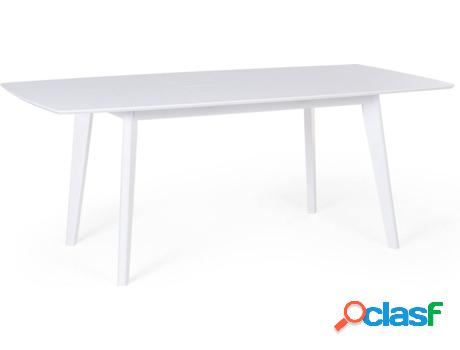 Mesa de Comedor BELIANI Sanford Extensível (Blanco - MDF