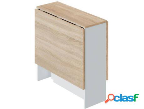 Mesa de Comedor HABITDESIGN Fly (Blanco Artik - Roble