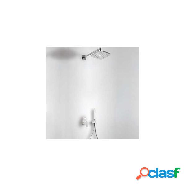 Monomando kit ducha tres exclusive loft empotrar blanco