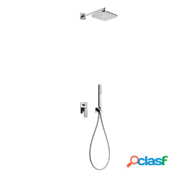 Monomando kit ducha tres exclusive loft empotrar negro