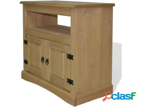 Mueble de TV ART PLANET (80x43x78cm - Madera Maciza -