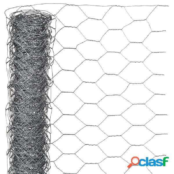 Nature Malla de alambre hexagonal 1x10 m 25 mm acero