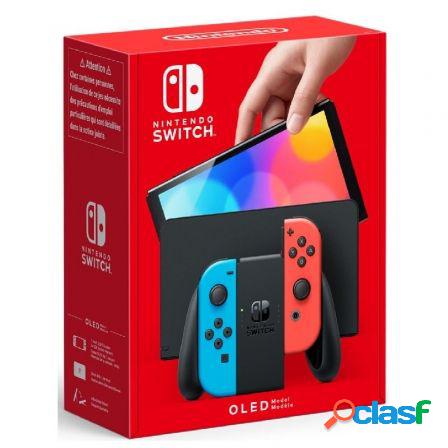 Nintendo switch version oled azul neon/rojo neon/ incluye