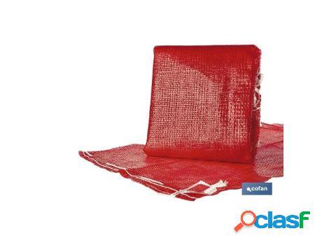 Pack de 10 sacos de polymesh 55x83 cm rojo con pasador