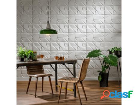 Paneles De Pared 3D Liam 12 Piezas Ga-Wa31 WALLART (Blanco -