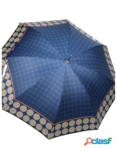 Paraguas Largo De Mujer Con Estampado Topos Azul