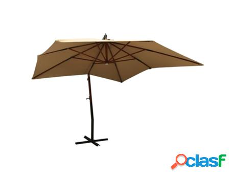 Parasol VIDAXL (300 cm - Madera - Gris)
