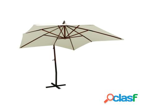 Parasol VIDAXL (300 x 280 cm - Madera - Blanco)