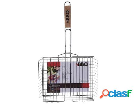 Parrilla doble honda m/madera 23x26x55cm