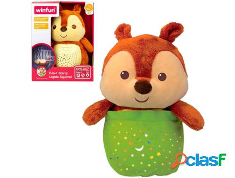 Peluche WINFUN Ardilla proyector 2 en 1 (21x13x27,5 cm -
