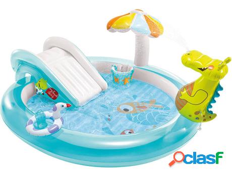 Piscina Infantil INTEX Cocodrilo con Tobogán (201x17x84cm)