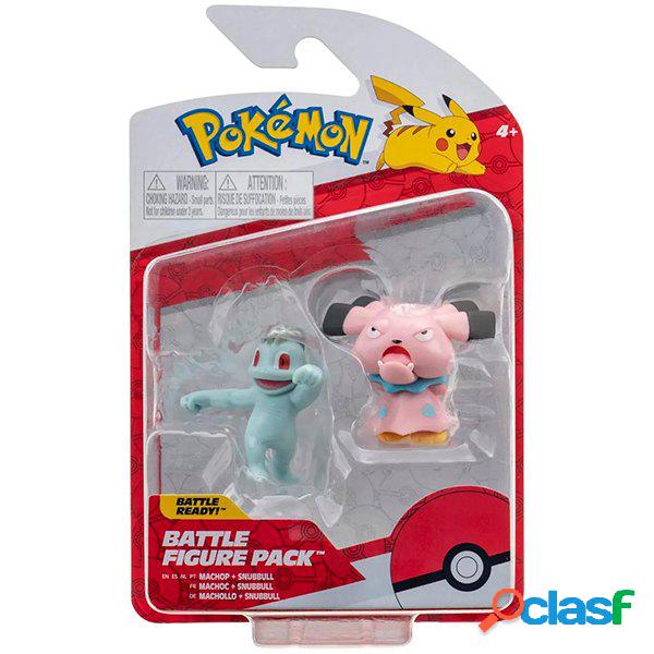 Pok?mon Figura Combate Machop y Snubbull