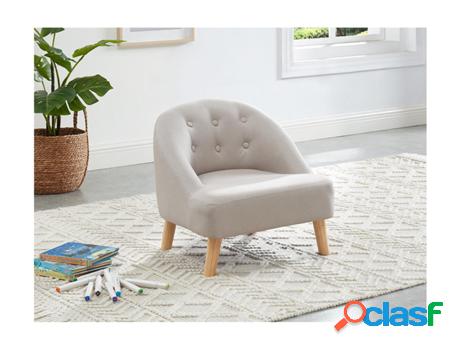 Poltrona Clássica VENTE UNIQUE Maggie Gris (50 x 51 x 51)