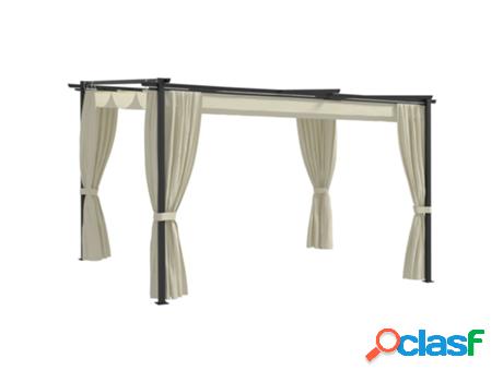 Pérgola VIDAXL (4 x 3 - Tela - Beige)