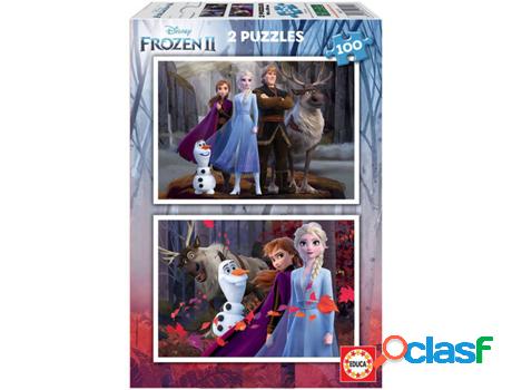 Puzzle EDUCA 2x Puzzle 100 Frozen 2 (Edad Mínima: 3 Años -