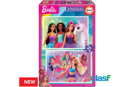 Puzzle EDUCA 2x Puzzle 48 Barbie (Edad Mínima: 3 Años - 96