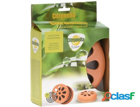 Quemador incienso + 10 espirales citronela blister