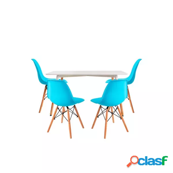 RegalosMiguel - Conjunto Mesa Tower Rectangular 120 x 80 cm