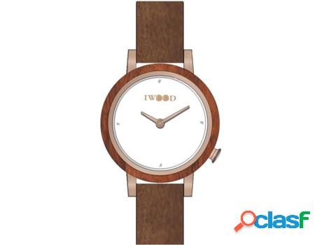 Reloj IWOOD Mujer (Piel Genuína - Marrón)