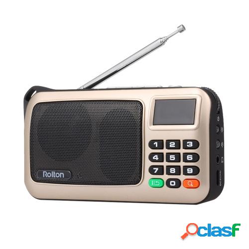 Rolton W405 FM Radio digital Portátil USB con cable Altavoz