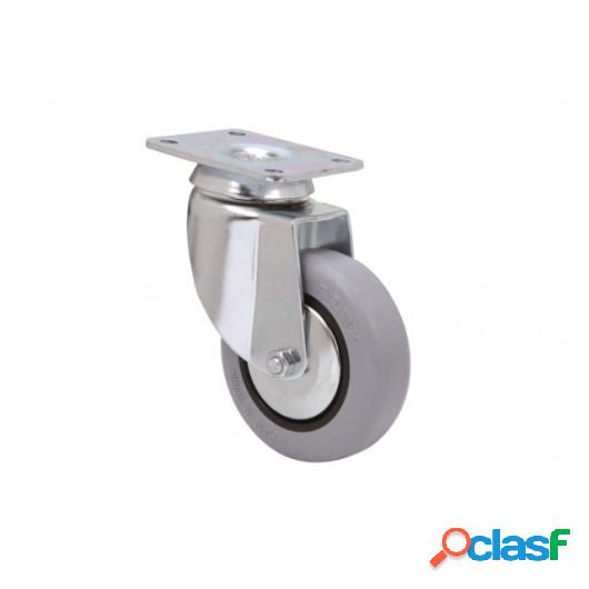 Rueda Gir 100Mm 3-0004 Pl.070X055 070Kg.Liso Goma Gr 100Cp-P
