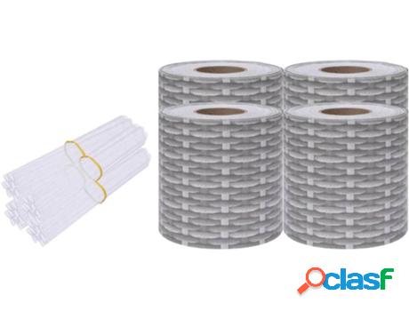 Set 4 Mamparas de Privacidad VIDAXL PVC 4x (Gris - 3500x19