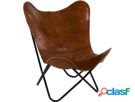 Silla LESLI LIVING (Marrón - Hierro - 75x75x87 cm)