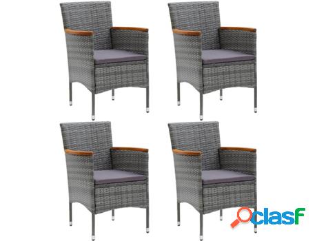 Silla de Jardín VIDAXL 310567 (Poli Ratán - 55 x 58 x 84