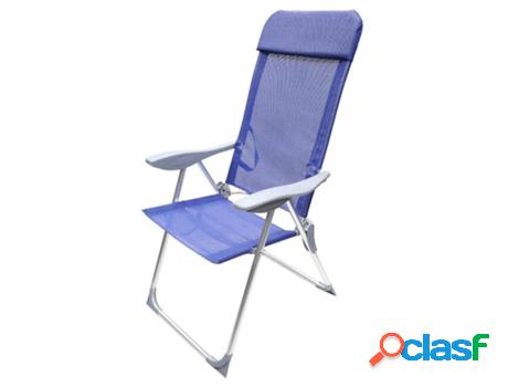Silla playa estructura aluminio, reclinable 5 posiciones,