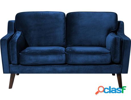 Sofá Lokka (Azul - Terciopelo -83x150x85 cm)
