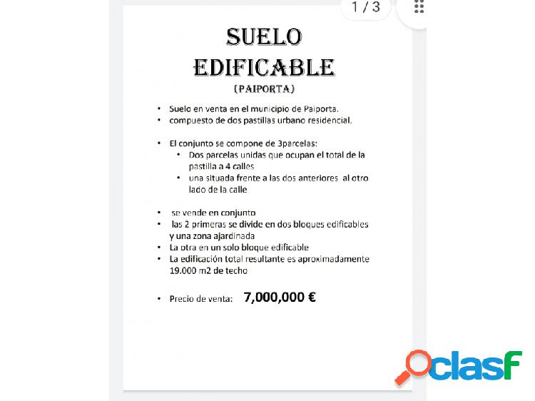 Suelo Edificable Paiporta
