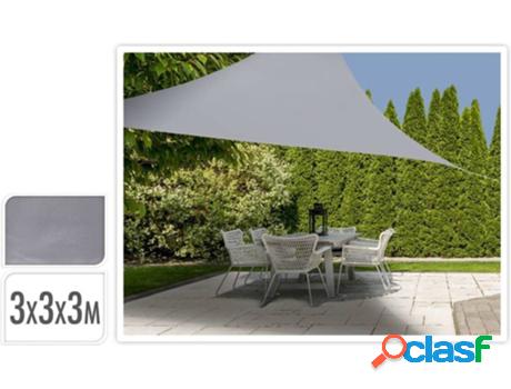 Toldo de Tela Triangular Gris (3 x 3 x 3 m)