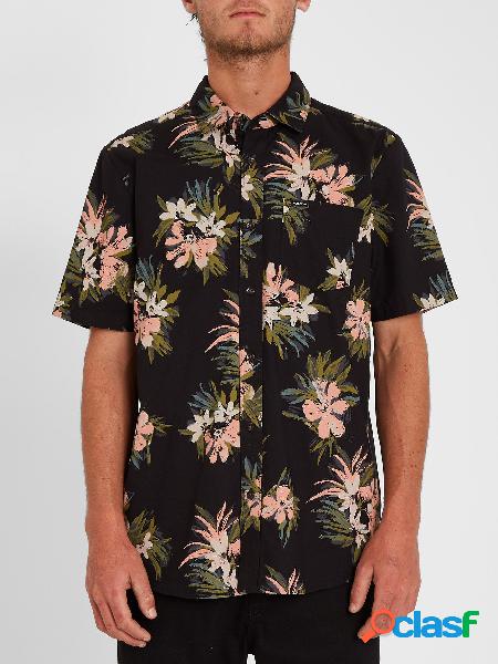 Volcom Camisa Floral With Cheese - Black
